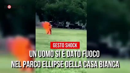 Download Video: Usa, uomo si dà fuoco vicino alla Casa Bianca | Notizie.it