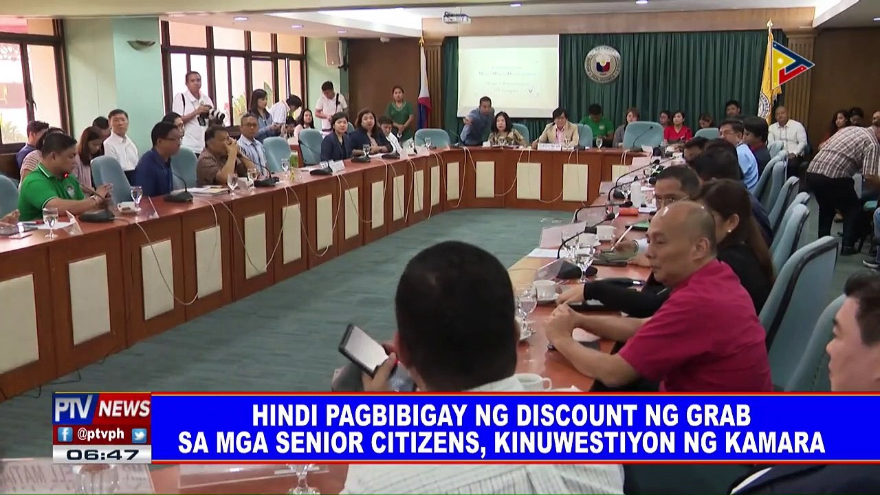 Hindi pagbibigay ng discount ng Grab sa mga senior citizens, kinuwestiyon ng Kamara