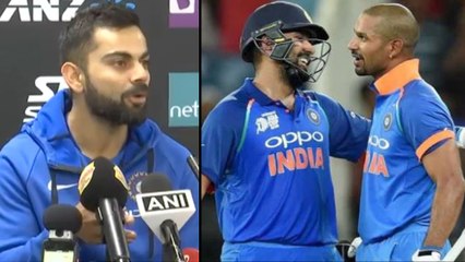 Télécharger la video: ICC World Cup 2019: Virat Kohli Speaks About Form Of Rohit Sharma And Shikhar Dhawan!!