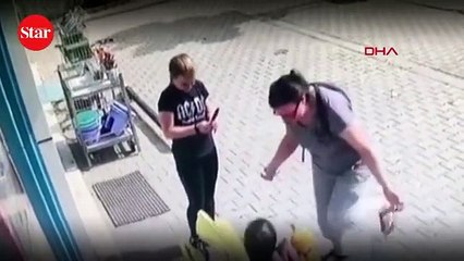 Dondurmasını yemeyen kız çocuğuna şiddet kamerada