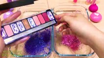 PURPLE vs PINK ! Mixing Makeup Eyeshadow into Clear Slime! Special Series#42 Satisfying Slime s