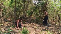 primitive technology Build mud house in wild by ancient skills