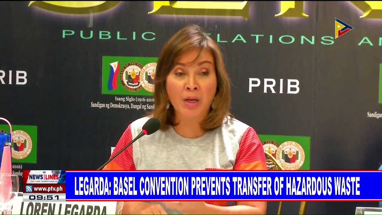 Legarda: Basel convention prevents transfer of hazardous waste