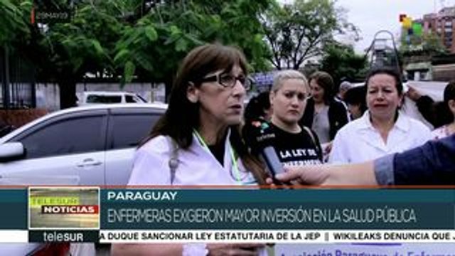 Paraguay: enfermeras se movilizan por mejores condiciones laborales