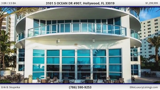 Luxury Condo For Sale in Hollywood Fl. - 3101 S OCEAN DR #907