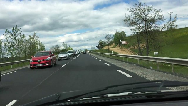 Bouchons depuis le viaduc de Bessamorel