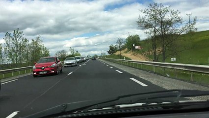 Bouchons depuis le viaduc de Bessamorel