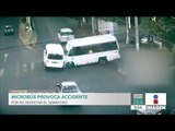 Microbús del Estado de México provoca accidente por no respetar el semáforo | Francisco Zea