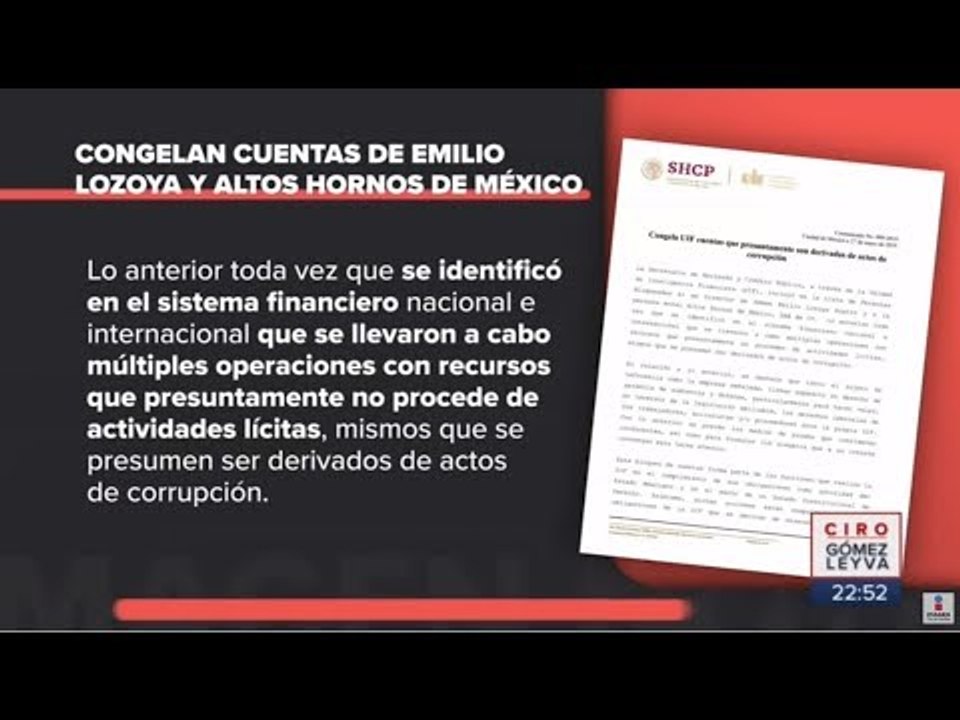Congelaron cuentas del ex director de Pemex, Emilio Lozoya | Noticias con Ciro Gómez Leyva