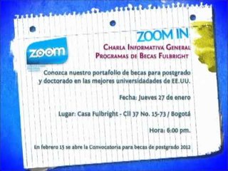 Descargar video: ZOOM IN  Charla Informativa General Programas de Becas Fulbright