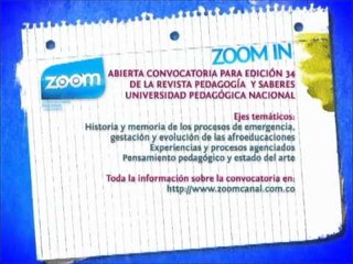 ZOOM IN   ABIERTA CONVOCATORIA PARA EDICIÓN 34 DE LA REVISTA PEDAGOGÍA Y SABERES