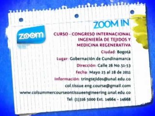 ZOOM IN   Congreso internacional INGENIERÍA DE TEJIDOS Y MEDICINA REGENERATIVA