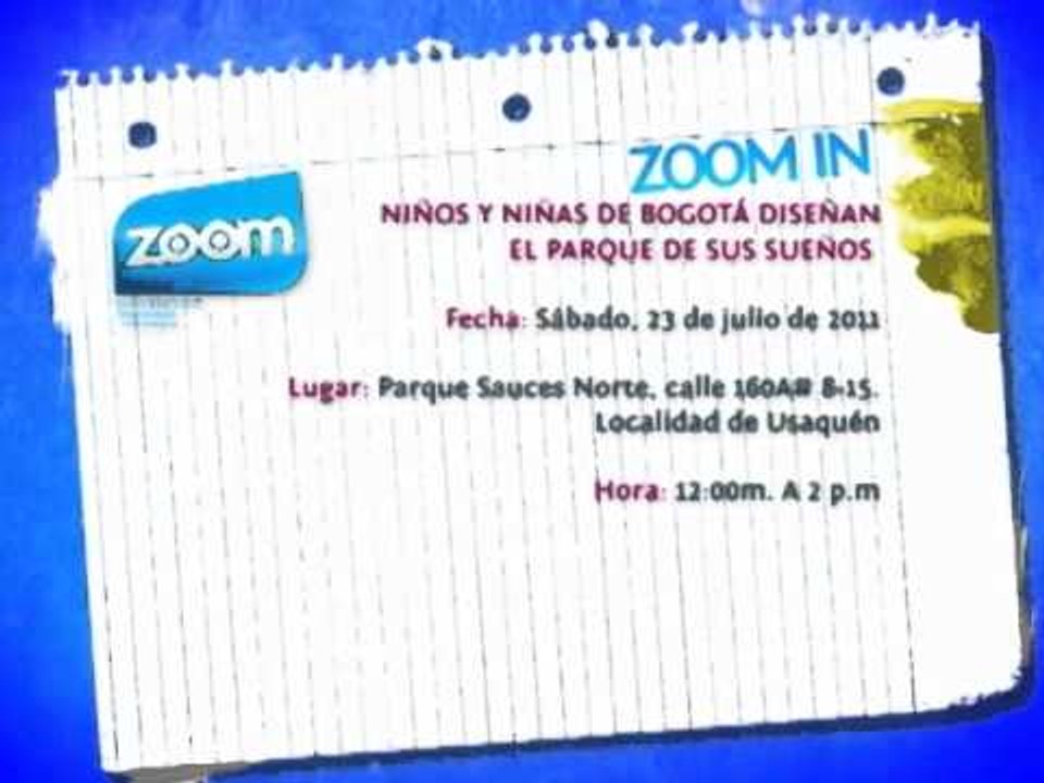 ZOOM IN - Niños y niñas de Bogotá diseñan el parque de sus sueños