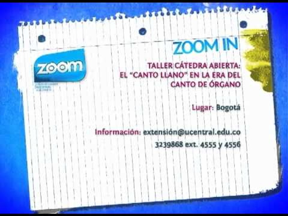 ZOOM IN - Cátedra abierta el canto llano en la era de órgano