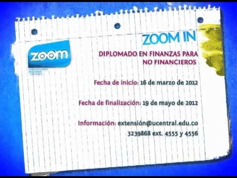 ZOOM IN - Diplomado en finanzas para no financieros