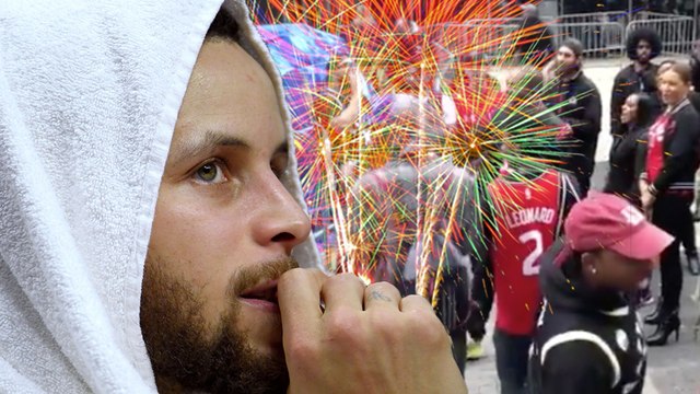 Raptors Fan Light FIREWORKS Outside Of Warriors Hotel Room Yelling F Steph Curry! Before Game 1!
