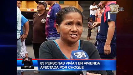 Choque de una camioneta contra una vivienda deja a 83 personas afectadas