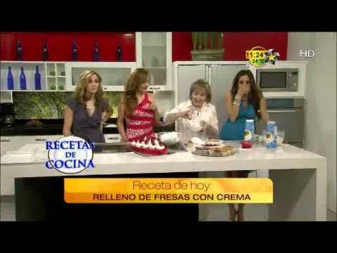 Receta de cocina Relleno de Fresas con Crema