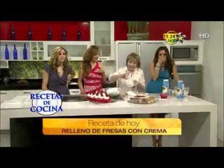 Receta de cocina "Relleno de Fresas con Crema"