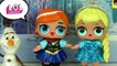Muñecas L.O.L Sorpresa Pintadas como Bebe Elsa  y Anna de Frozen DIY   -  Juguetes de Titi