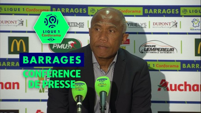 Conférence de presse RC Lens - Dijon FCO (1-1) : Philippe MONTANIER (RCL) - Antoine KOMBOUARE (DFCO) - 2018/2019