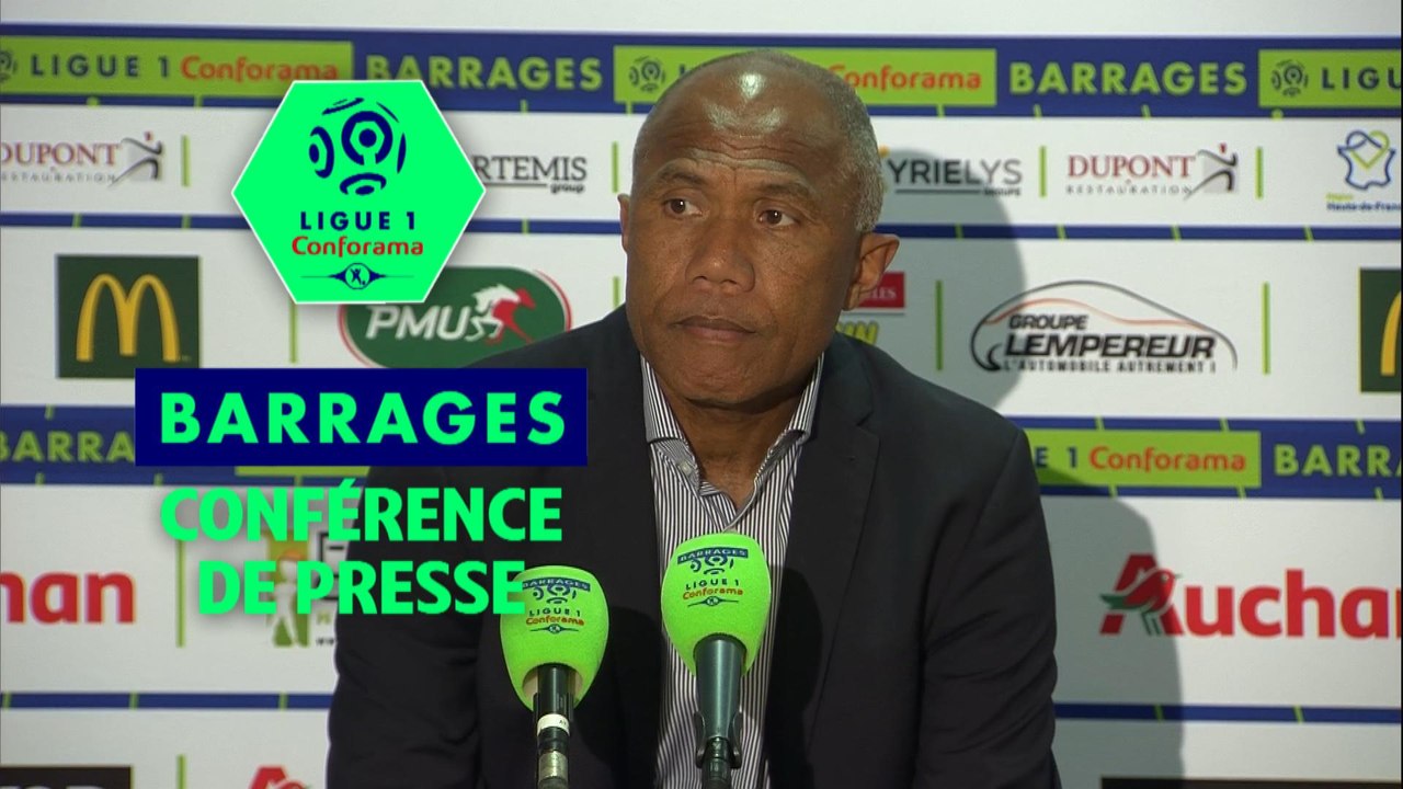 Conférence de presse RC Lens - Dijon FCO (1-1) : Philippe  MONTANIER (RCL) - Antoine  KOMBOUARE (DFCO) - 2018/2019