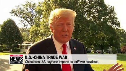 China halts U.S. soybean imports as tariff war escalates