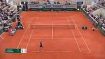French Open: Shot of the Day: Halep's huge backhand