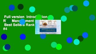 Full version  Introduction to Risk Management and Insurance  Best Sellers Rank : #4