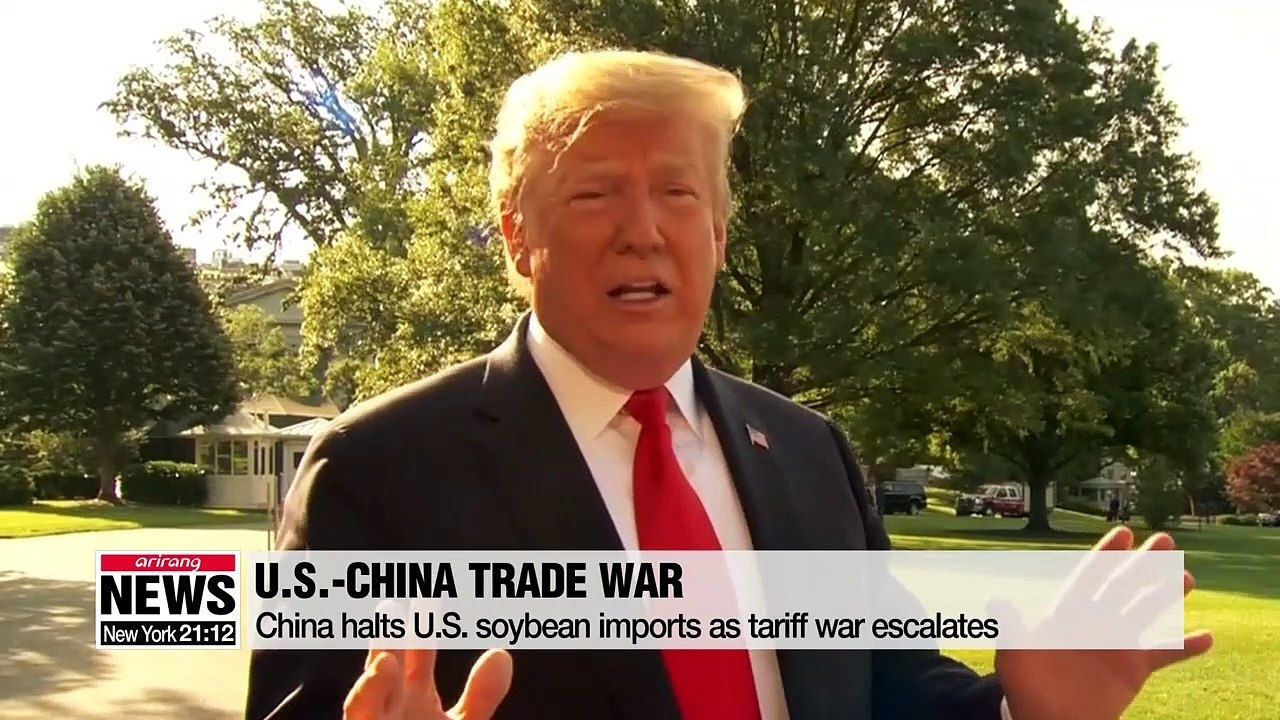 China halts U.S. soybean imports as tariff war escalates