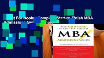 About For Books  Complete Start-to-Finish MBA Admissions Guide Complete