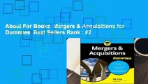 About For Books  Mergers & Acquisitions for Dummies  Best Sellers Rank : #2