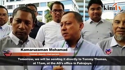 Ummah to meet Tommy Thomas directly to tell him he's 'unfit'