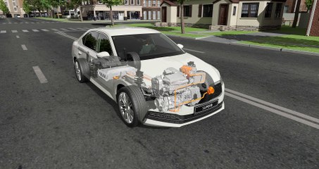 Skoda Superb hybride rechargeable (schéma technique)