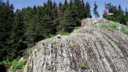 Doğal Teras 'Ablak Taşı'nın Doyumsuz Manzarası Havadan Görüntülendi Tg