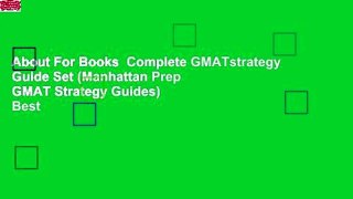 About For Books  Complete GMATstrategy Guide Set (Manhattan Prep GMAT Strategy Guides)  Best