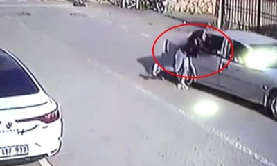 Dehşet anları kamerada! Nişanlısı, talihsiz kadını önce yumrukladı sonra seyir halindeki arabadan attı