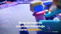 Rusya'da şişme oyun parkı havalanıp yola çarptı: En az 5 çocuk yaralı