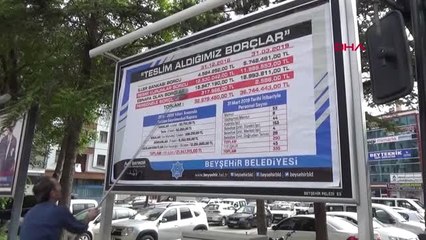 KONYA BELEDİYENİN BORCUNU BİLBORDLARA ASTIRDI