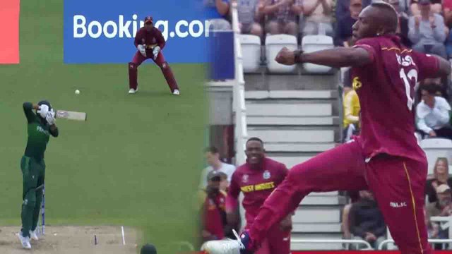 World Cup 2019 PAK vs WI: Haris Sohail departs for 8, Andre Rusell strikes twice | वनइंडिया हिंदी