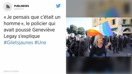 « Je pensais que c’était un homme », le policier qui avait poussé Geneviève Legay s’explique