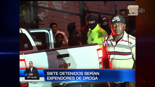 Siete detenidos serían expendedores de droga cerca de unidades educativas