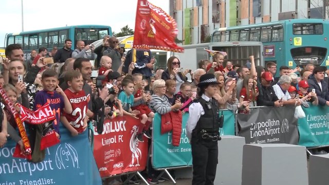 Liverpool players depart for Madrid