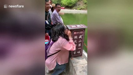 This water fountain in China is controlled by tourists' voices