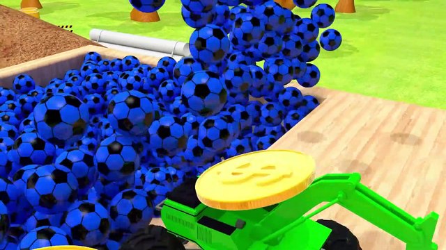 Learn Colors with Monster Construction Vehicles and Garage Play Doh Magic Slide Pool for Kids