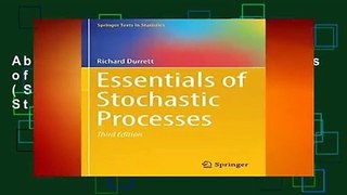 About For Books  Essentials of Stochastic Processes (Springer Texts in Statistics) Complete