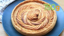 Recette de la tarte aux pommes rosace - 750g