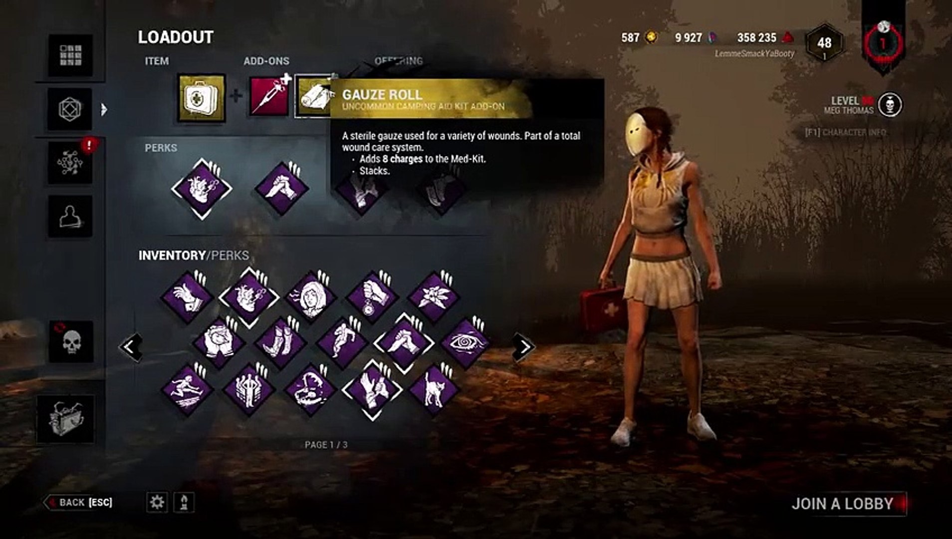 bmp-annyong. pix Dead By Daylight Meg Thomas Best Perks meg thomas i m su.....