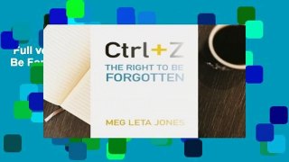 Full version  Ctrl + Z: The Right to Be Forgotten Complete