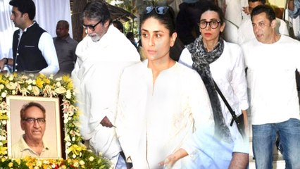 Veeru Devgan's FULL Prayer Meet VIDEO | Salman, Kareena, Amitabh, Abhishek, Karisma